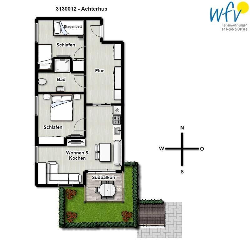 Achterhus - Ferienwohnung Inseltraum Juist Luaran gambar